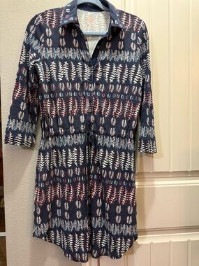 Tory Burch Willowy Fern print shirt dress